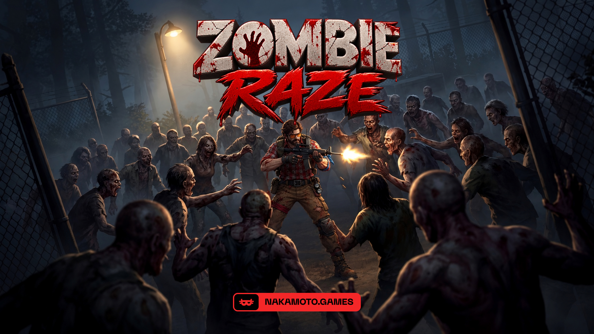 Zombie Raze by Nakamoto Games — a survivor surrounded by zombies